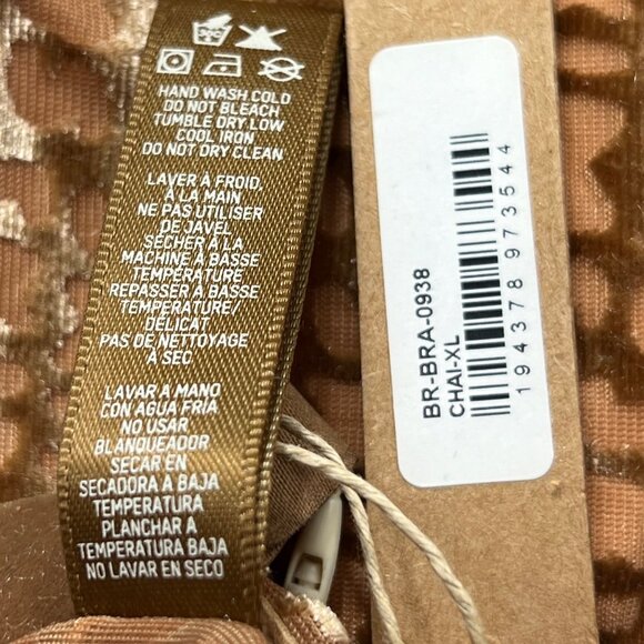 SKIMS Velvet Logo Scoop Bralette Chai Womens XL - Picture 8 of 10